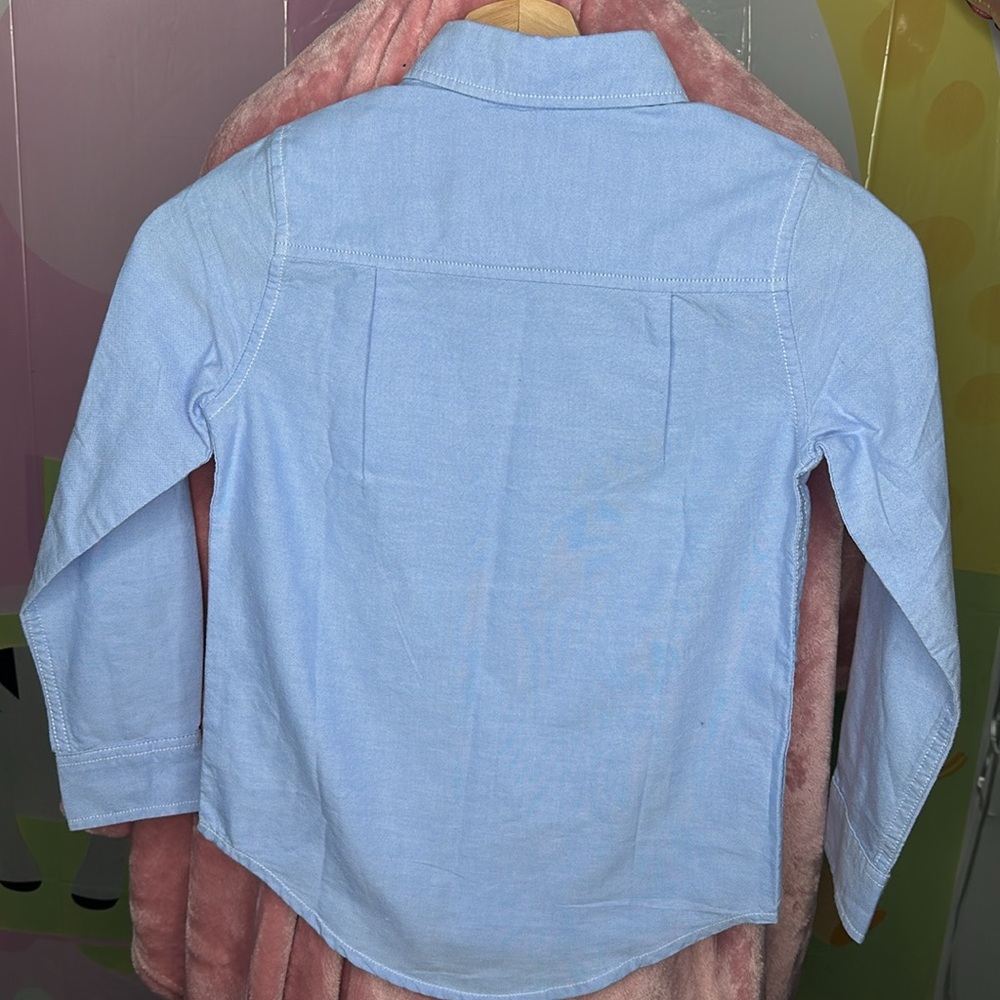 The Children’s place Boys Uniform Oxford Button Down  Cotton Shirt Long Sleeve 6 - Picture 5 of 7